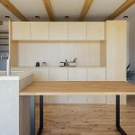 株式会社ロージーライフ　施工例02【大型造作家具】　浜松市／注文住宅／新築／2階建／平屋／デザイン住宅／シンプルモダン／ナチュラルモダン／高性能／高耐震／高気密高断熱／SE構法／W断熱／GX補助金／無垢床／オリジナル造作家具／アイアン手摺り／ママ書斎／パパ書斎／小屋裏書斎／隠れ家／秘密の部屋／回遊動線