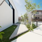 浜名区西美薗 施工例02_玄関アプローチ 浜松注文住宅/浜松市注文住宅/浜松工務店/浜松市工務店/注文住宅/工務店/SE構法/高気密高断熱/高耐震/高性能/平屋/中庭/コの字の家/デザイン住宅/シンプル/施工例/おしゃれ