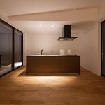 中央区西山町 施工例04＿キッチン　浜松／浜松市／注文住宅／工務店／住宅会社／SE構法／高性能住宅／高気密高断熱／高耐震／W断熱／耐震等級3／断熱等級6／デザイン住宅／おしゃれ／シンプル／モダン／スタイリッシュ／平屋／中庭／コの字の家／小さな平屋／コンパクトな家／外構デザイン／外構工事／ドライガーデン／ロックガーデン／ボタニカルガーデン／和風庭園